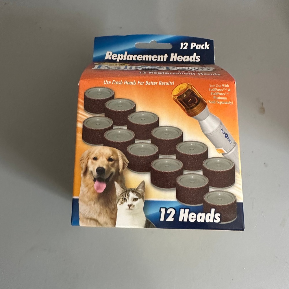 PediPaws Replacement Heads lot of 2 Pet Nail Trimmer Filing Wheels Dog Cat
